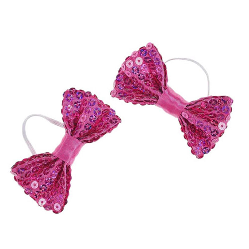 Build A Bear Accessory - Fuschia Sparkle Bows - 2 Pack image number 0