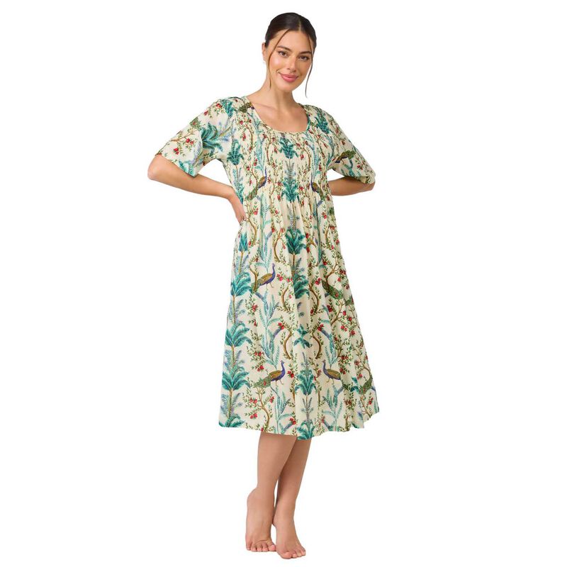 Arabella Shirred Bodice Short Sleeve Nightie image number 0