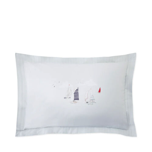 Sophie Allport Coastal Boats Pair Of Oxford Pillowcases
