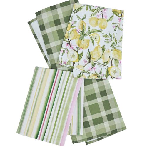 MM Linen Tea Towel Set Of 3 50x70 - Limone