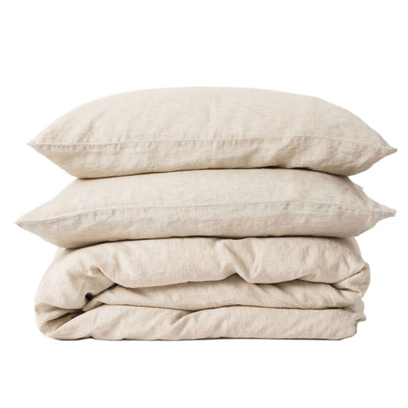 Città Chambray Linen Duvet Cover Oatmeal SK 265x210cm image number 0
