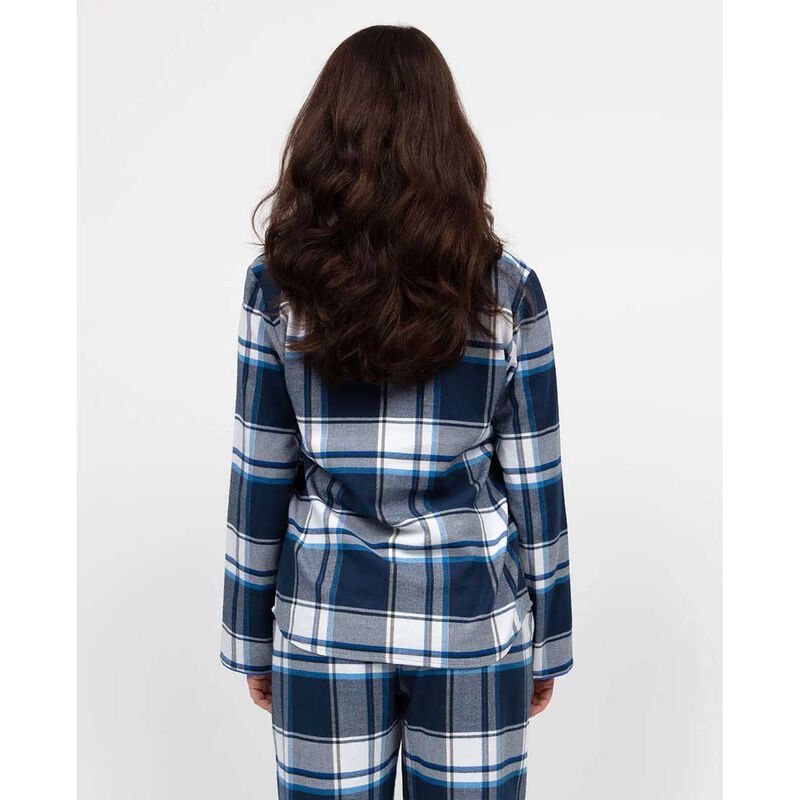 Cyberjammies Frosty Brushed Check Pyjama Top image number 1