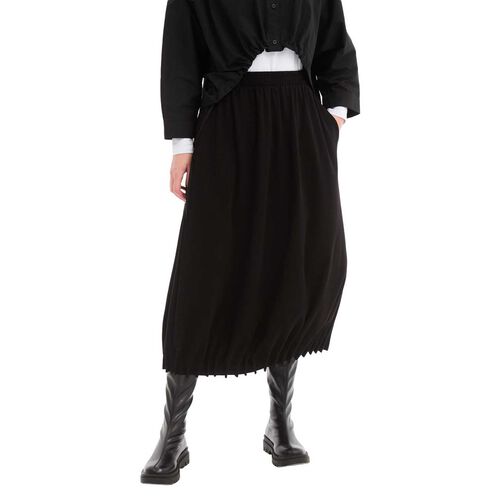 TIRELLI Jersey Pin Tuck Hem Skirt