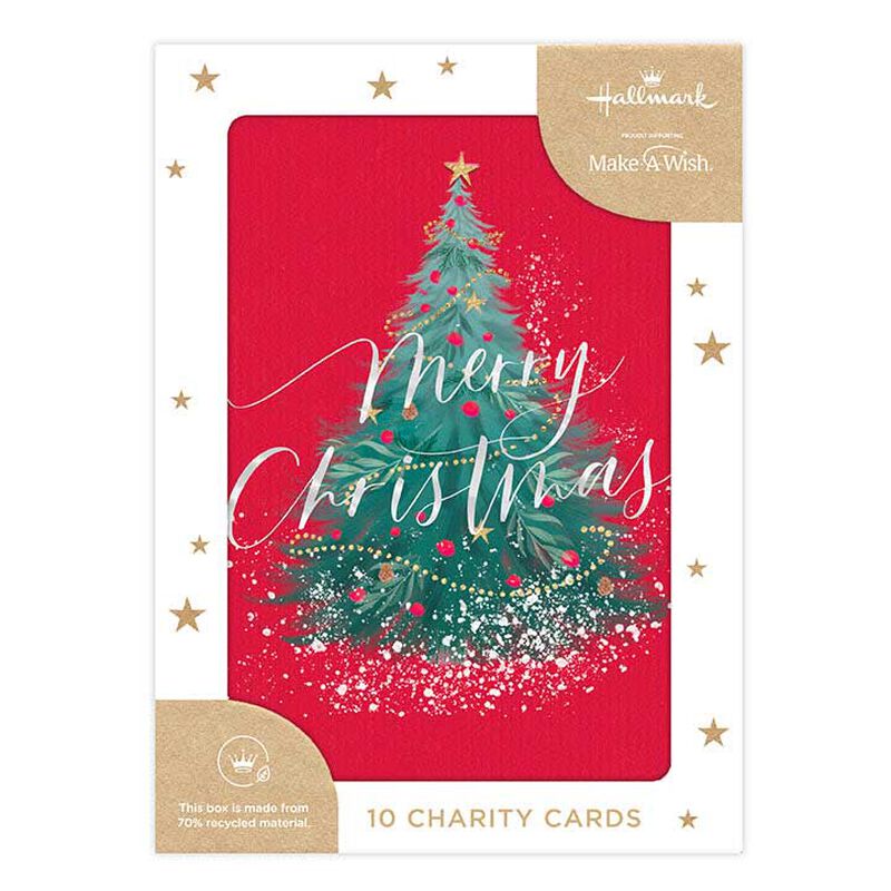 Hallmark Christmas Tree Christmas Card Box of 10 image number 0