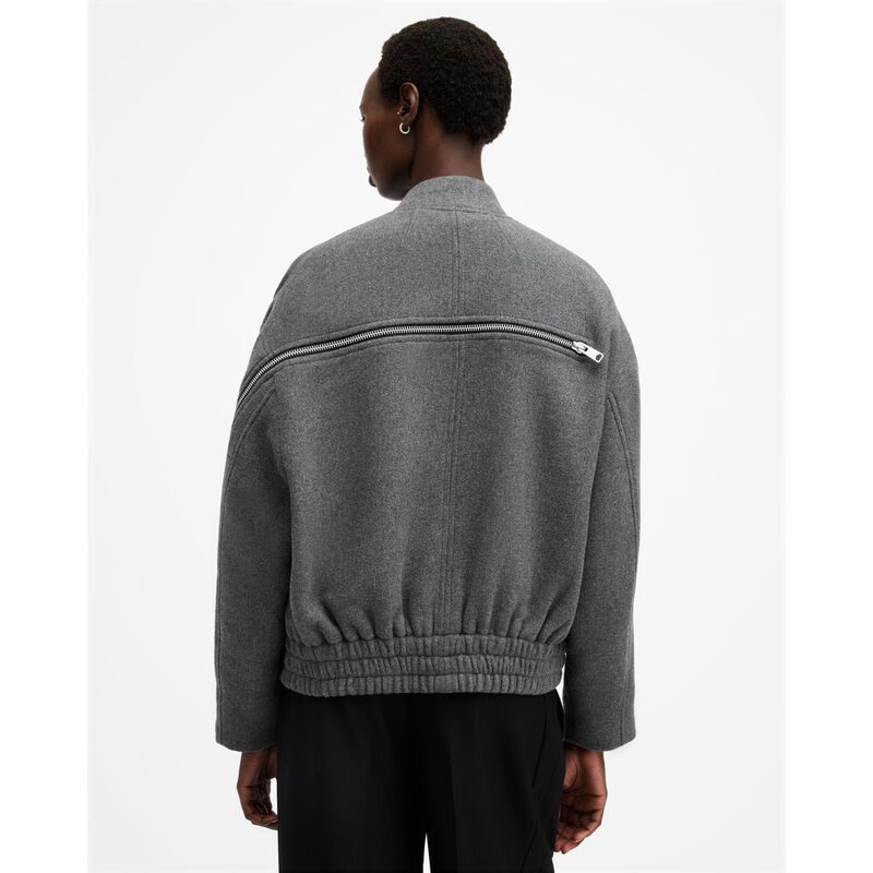 AllSaints Hackney Cropped Bomber Jacket image number 1