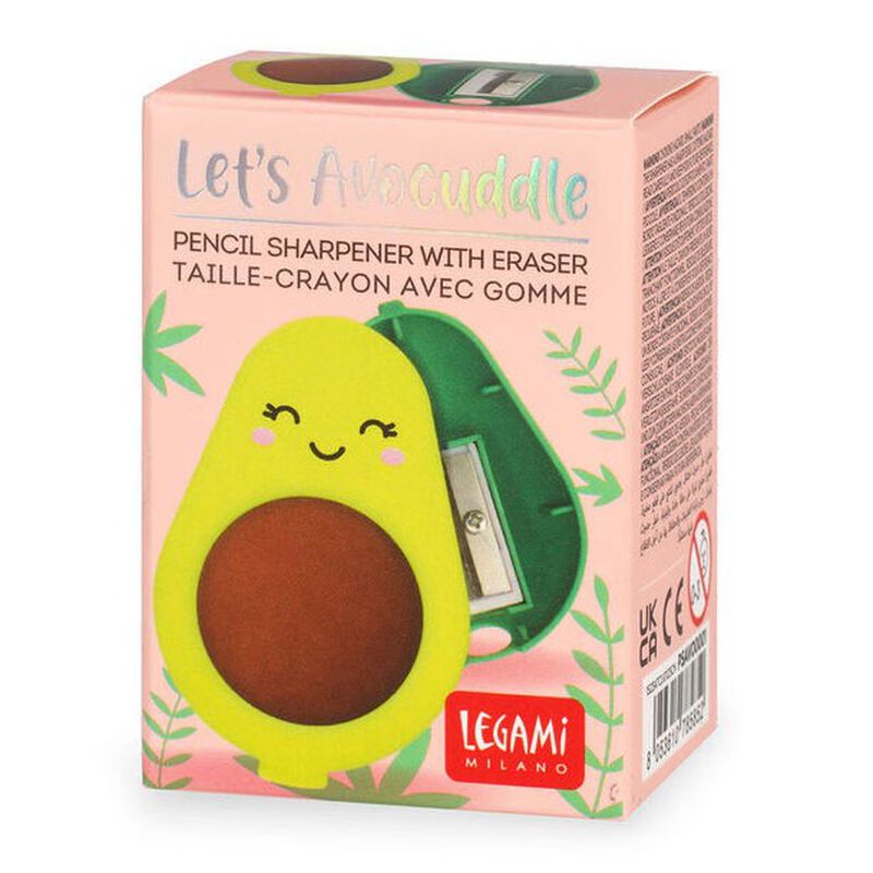 Legami Pencil Sharpener with Eraser - Let's Avocuddle image number 0