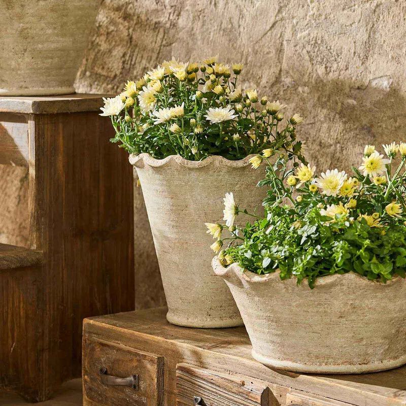 French Country Wavy Planter Vase image number 1