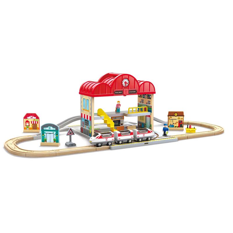 Hape Portable Train Station Set image number 0