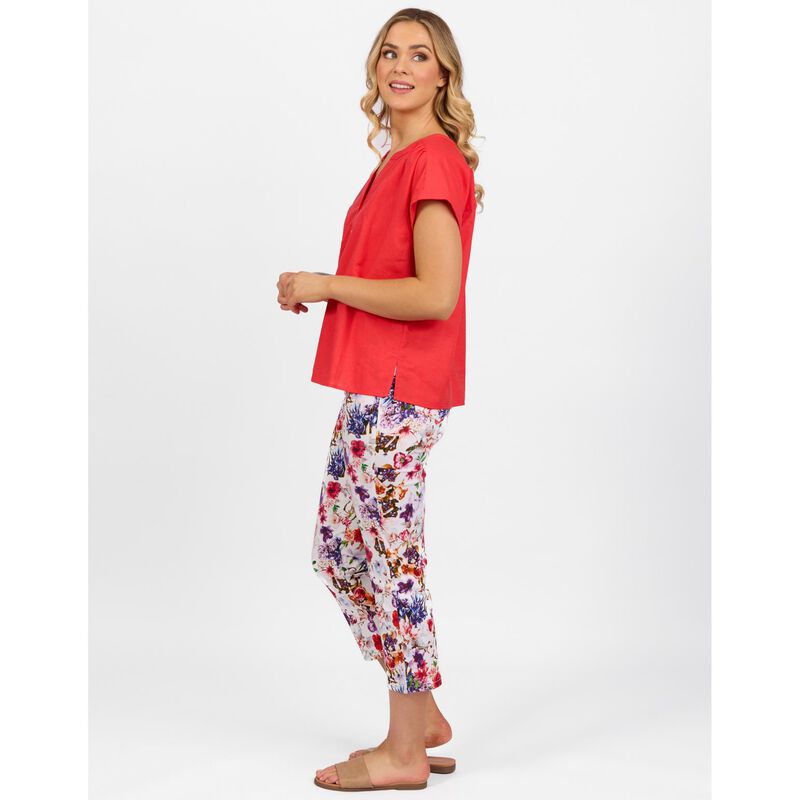Vassalli Plain Dropped Shoulder Top With 1/2 Placket image number 2