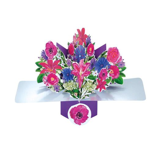 Antics Lilies Bouquet Blank Pop Up Card