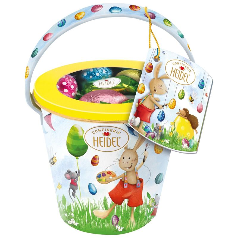 Heidel Easter Greetings Tin Bucket with Assorted Chocolates 105g image number 0