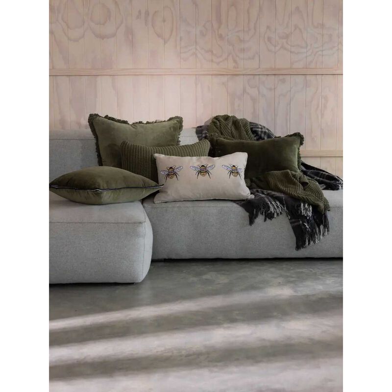 Wallace Cotton Maison Velvet Square Ribbon Cushion Cover 45X45cm image number 2