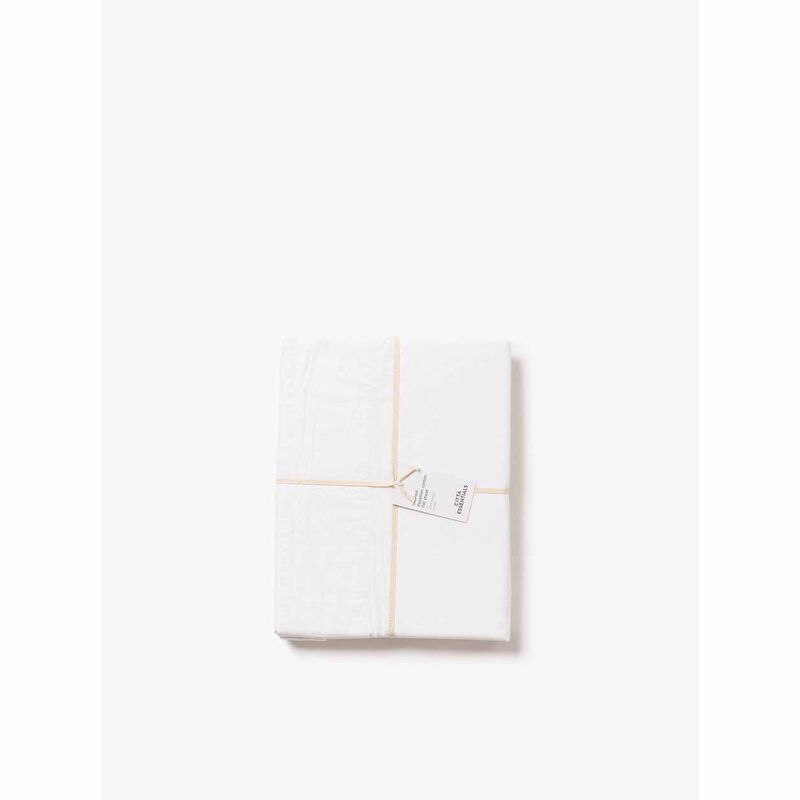 Città Washed Egyptian Cotton Flat Sheet White King Single 200x260cm image number 2