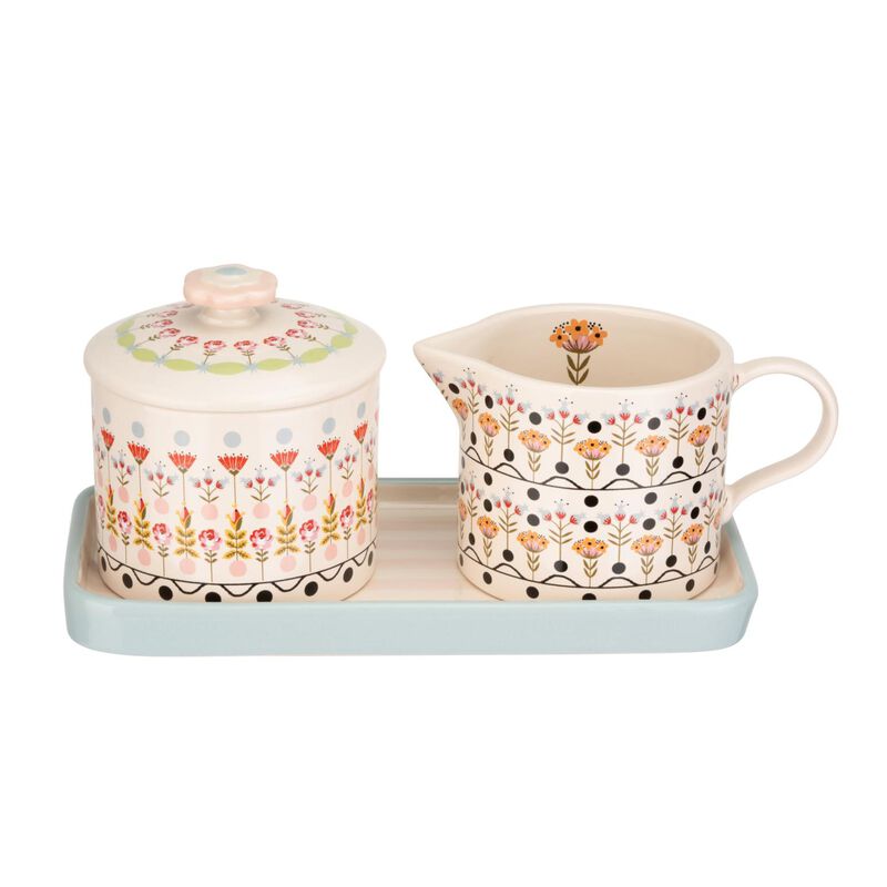 Cath Kidston Painted Table Ceramic Sugar & Milk Jug Set image number 1