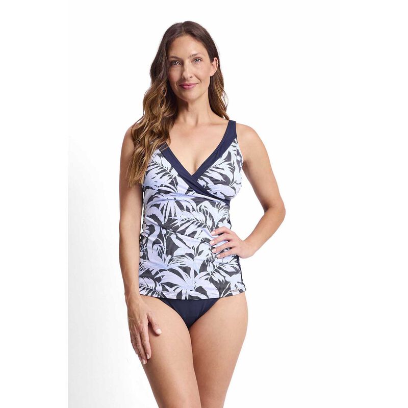 Jantzen Laguna Gathered Surplice Singlet - Navy image number 3