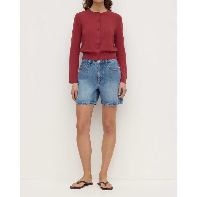 Assembly Label Orina Cotton Cashmere Cardigan Raisin image number 3