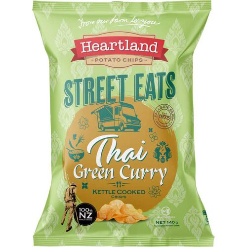 Heartland Thai Green Curry Kettle Cooked Crisps 140g
