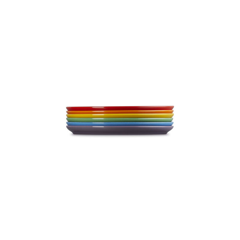 Le Creuset Stoneware Rainbow Set of 6 Side Plates 22cm image number 1