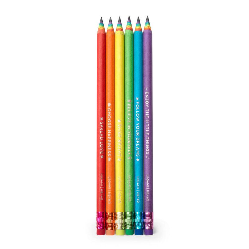 Legami Happiness for Every Day Kit HB Graphite Pencils Set of 6 image number 1