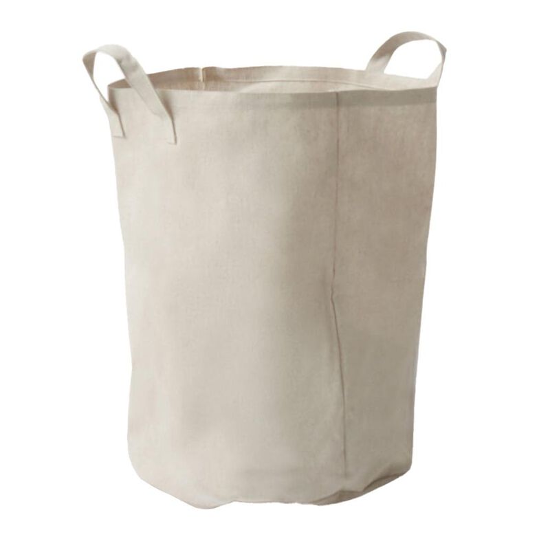 Città Collapsible Canvas Round Storage Bag Natural L 35cmdiax50cmh image number 0