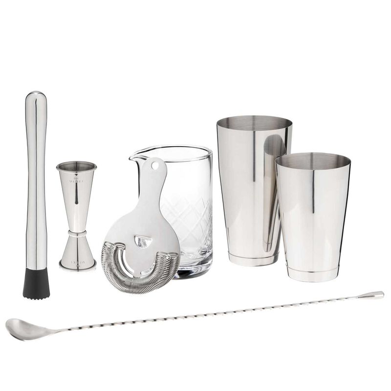 Viski 7- Piece Stainless Steel Barware Essentials Set By Viski image number 0