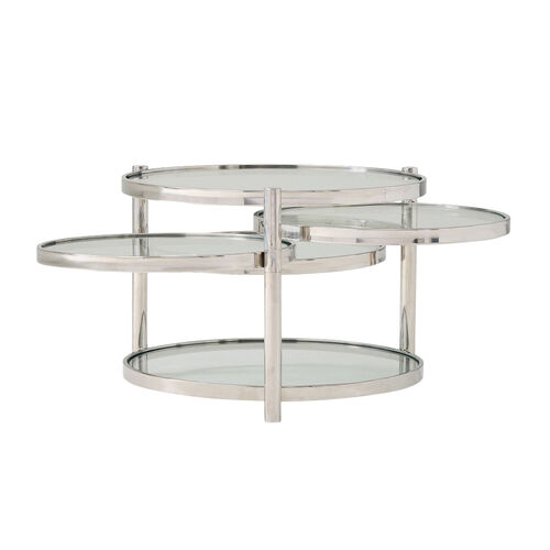 West Elm Ven Glass Swivel Coffee Table