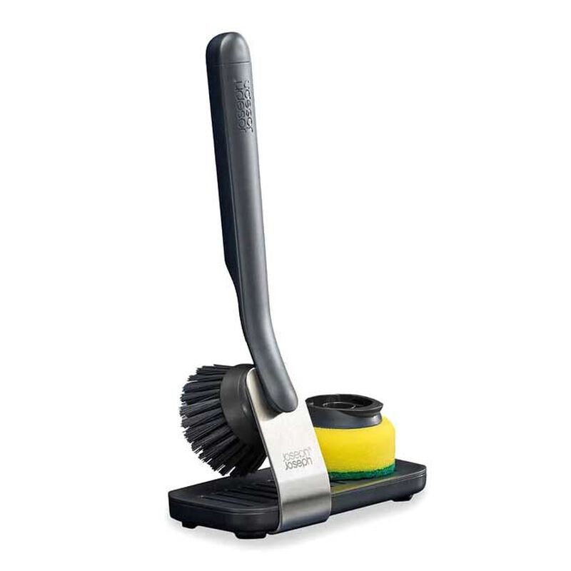 Joseph Joseph Sinktech Dish Brush With Stainless Steel Storage Stand image number 0