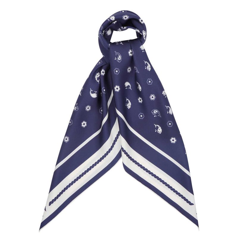 Karen Walker Whale Floral Classic Silk Scarf image number 0
