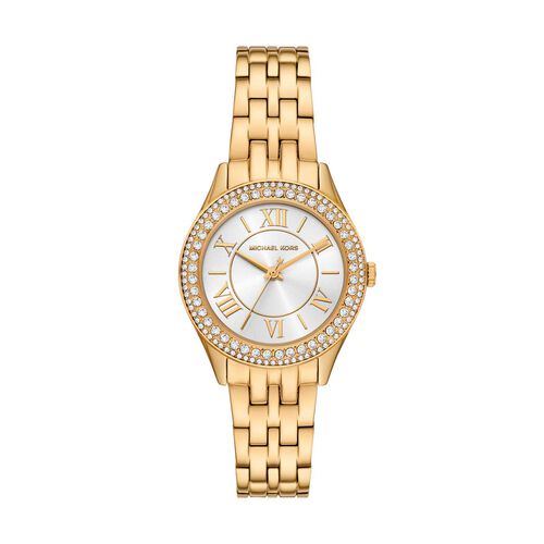 Michael Kors Harlowe Three-Hand Gold-Tone Stainless Steel Watch