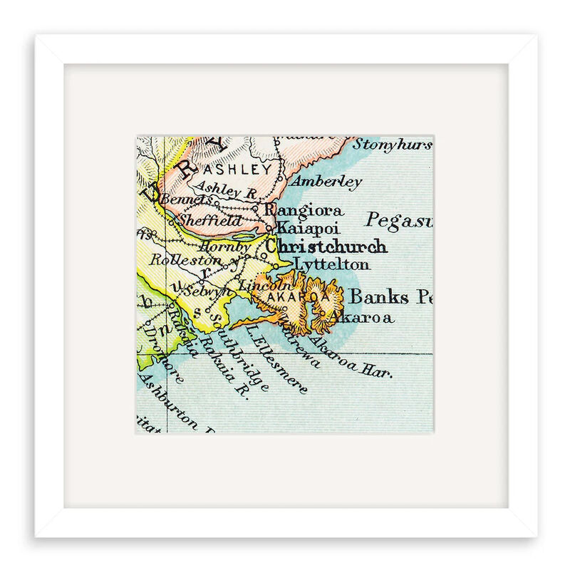 Christchurch Vintage Map Print image number 1