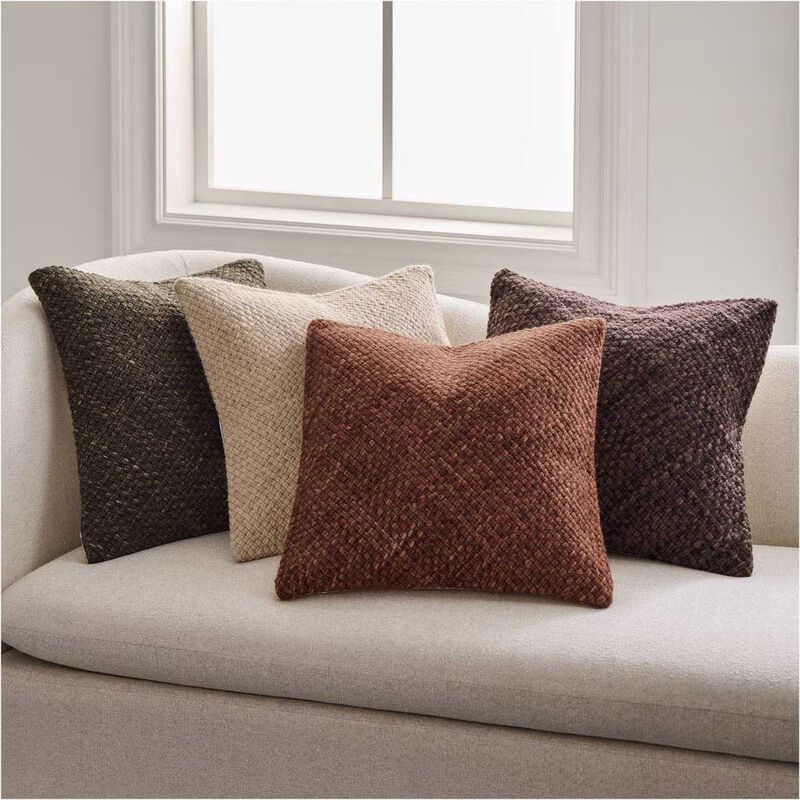 West Elm Heathered Wool Cushion Cover 50cm Baked Clay image number 2