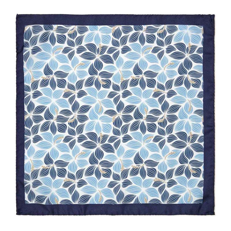 Cambridge Hibiscus Pocket Sq image number 1