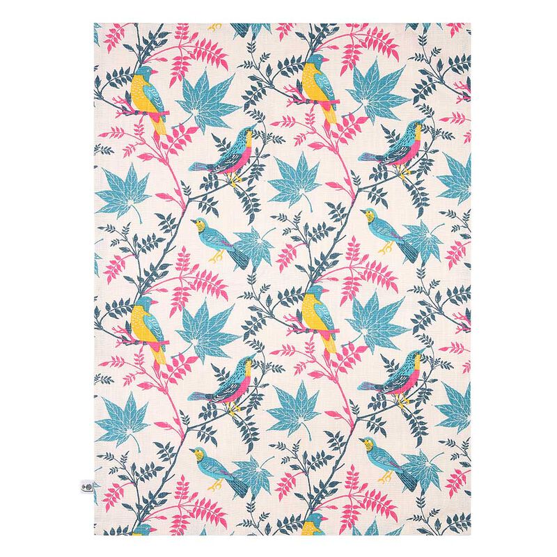 Rhs By Dexam Birds Organic Cotton Set Of 2 Teatowels image number 2