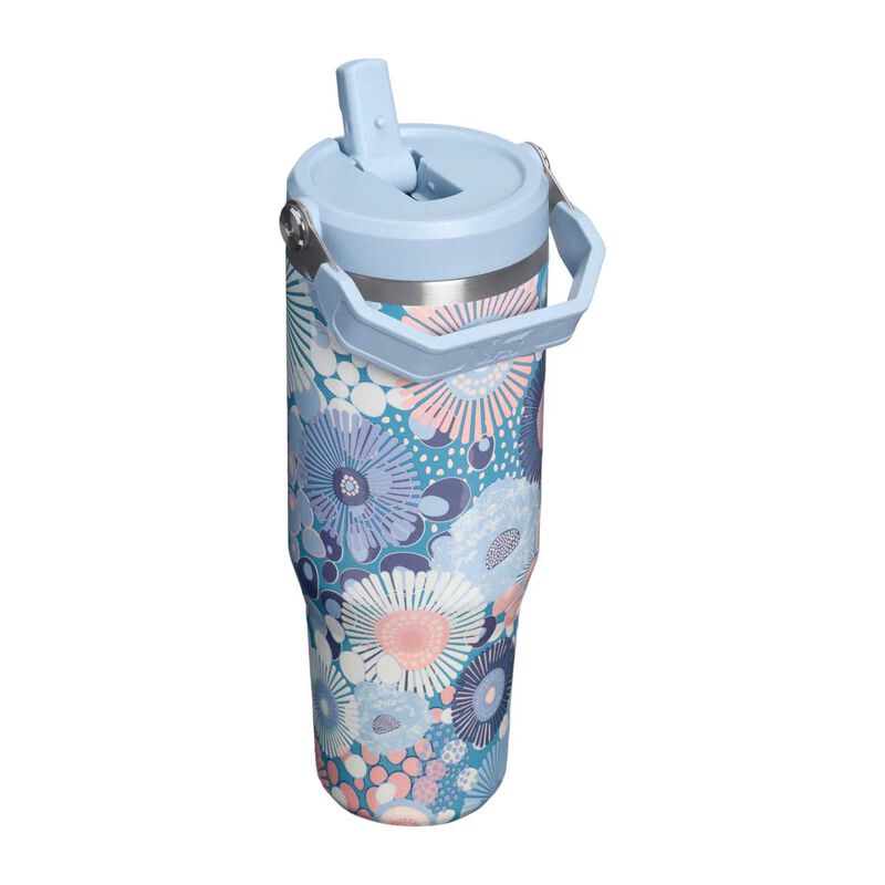 Stanley The Iceflow Flip Straw 2.0 Tumbler 30oz Blue Dream Wildflower image number 1