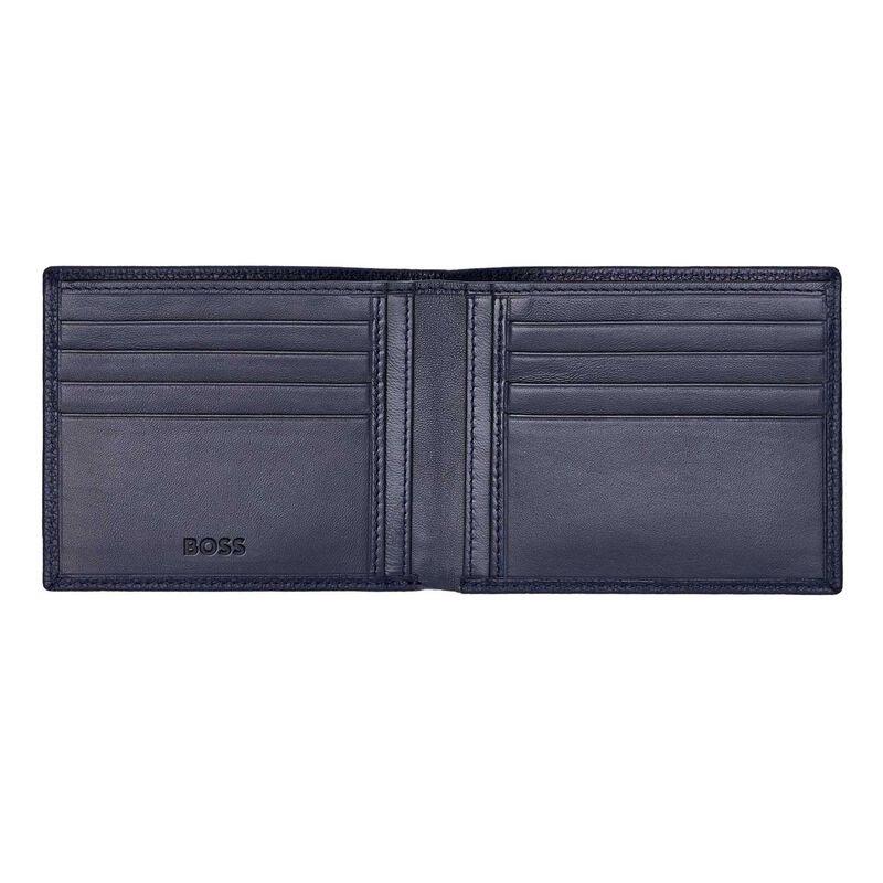 Hugo Boss Leather Wallet Classic Grained Navy image number 1