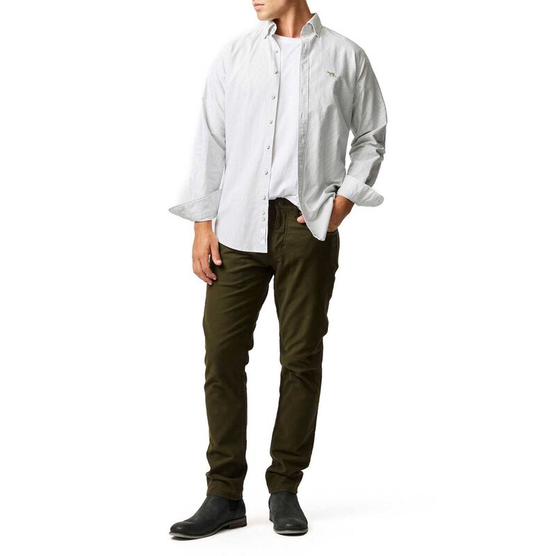 Rodd & Gunn Gunn Oxford Stripe Ls Sports Fit Shirt image number 3