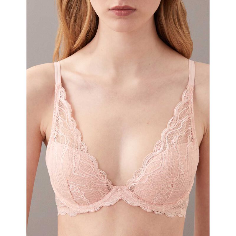 Calvin Klein Sensual Stretch Lace Lightly Lined Plunge image number 2