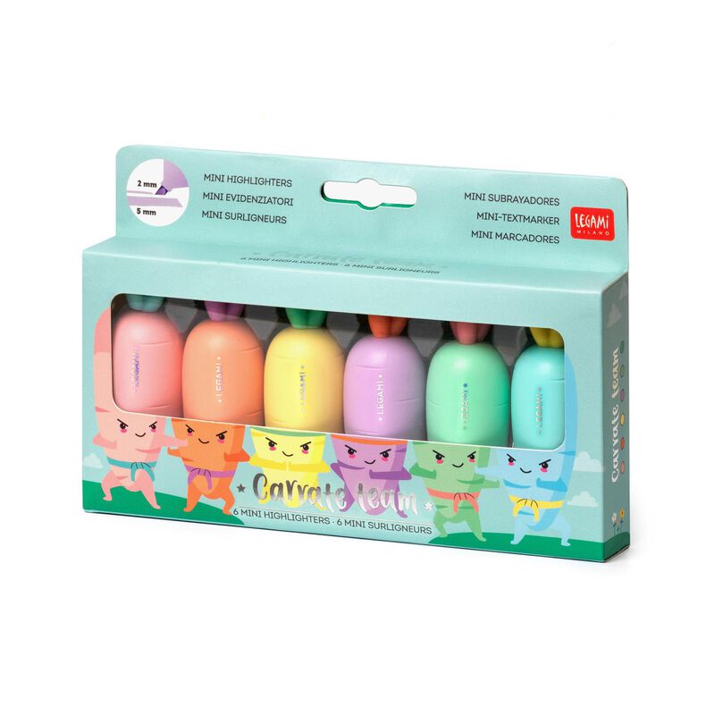Legami Mini Highlighters Set of 6 - Carrate Team image number 0