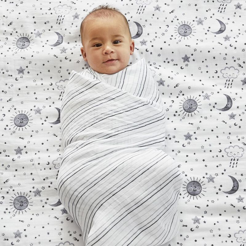 Pottery Barn Kids Organic Muslin Skye Swaddle Set Of 3 image number 3