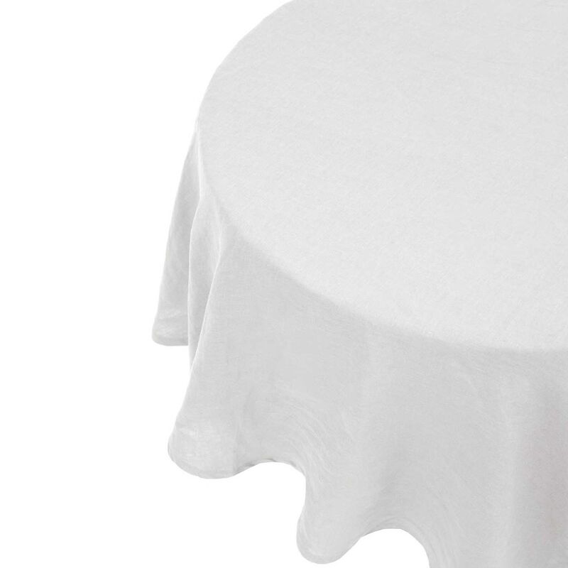 Bambury Linen Round Tablecloth 228cm White image number 2
