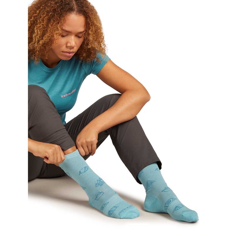 Icebreaker W Merino Lifestyle Ultralight Crew Camp Essentials image number 3