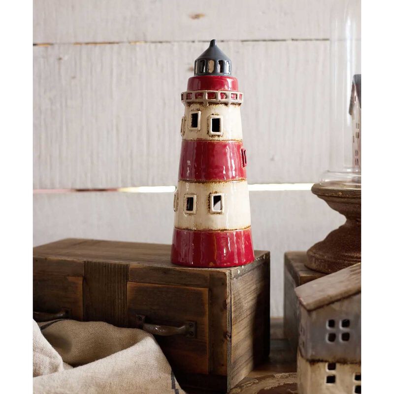 French Country Saint Malo Tea Light Lighthouse image number 1