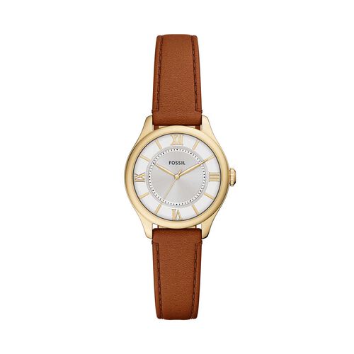 Fossil Gilmore Three-Hand Brown Leather Watch ES5423
