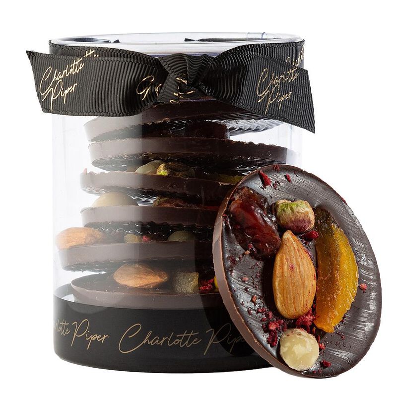 Charlotte Piper Dark Chocolate Mendiants With Fruit & Nuts 115g image number 0