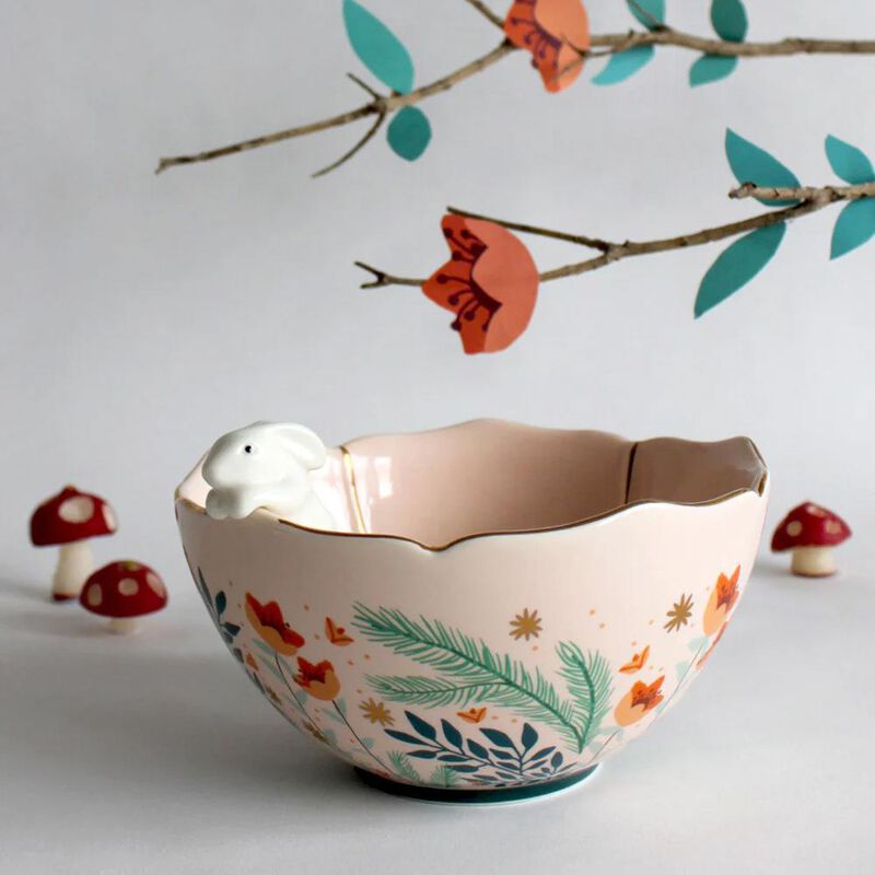 House Of Disaster Secret Garden Rabbit Bowl image number 3