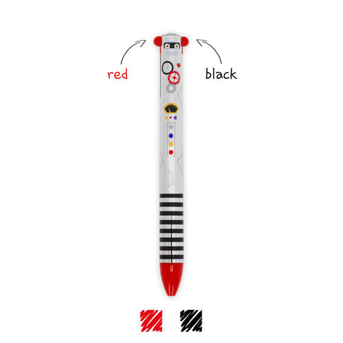 Legami Two-Colour Click&Clack Ballpoint Pen - Robot