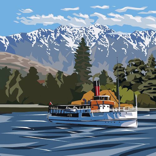 Ira Mitchell Earnslaw Matted Print