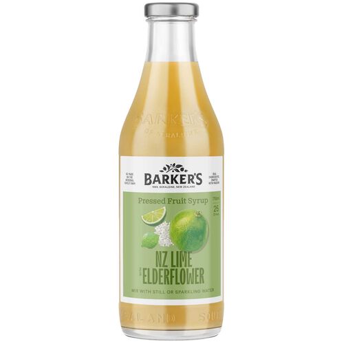 Barker's NZ Lime with Elderflower Fruit Syrup 710ml