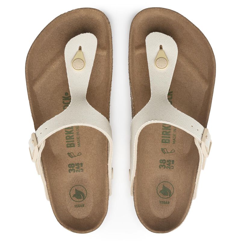 Birkenstock Gizeh Canvas Vegan Eggshell Regular Width Sandal image number 1