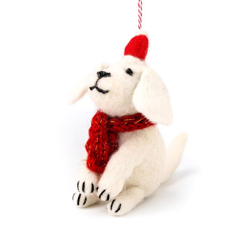Gifted Hands Dog Snowy Decoration image number 0